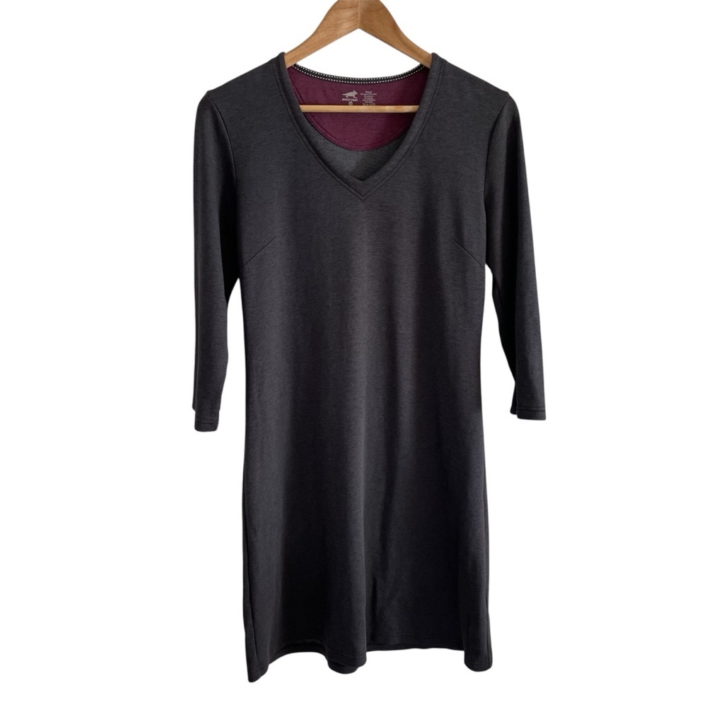 Horny Toad Charcoal Athletic Dress W/ Long Sleeves Size Medium